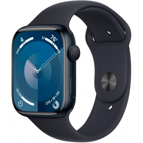 Смарт часы Apple Watch Series 9 45mm Aluminum Sport Band, Midnight, M/L