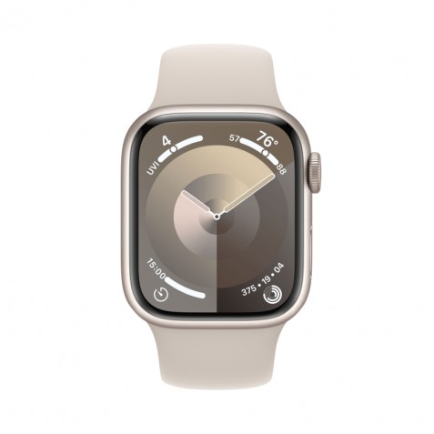 Смарт часы Apple Watch Series 9 41mm Aluminum Sport Band, Starlight, S/M
